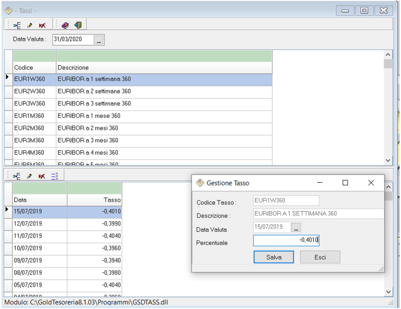 Gestione-tassi Gestione-tassi