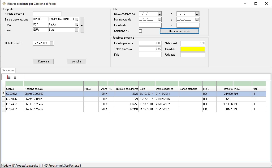 Factor fatture Factor3
